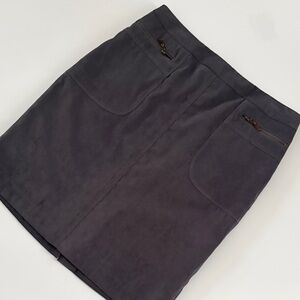 J. McLaughlin Grey Suede like Straight Skirt